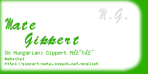 mate gippert business card